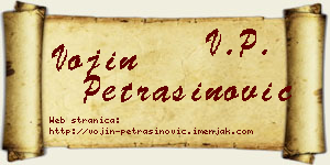 Vojin Petrašinović vizit kartica